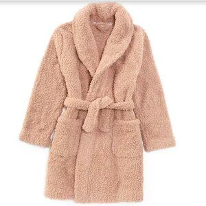 Barefoot Dreams - Kids Brushed Cozychic Robe, size 6/7 US big kids, color brown.